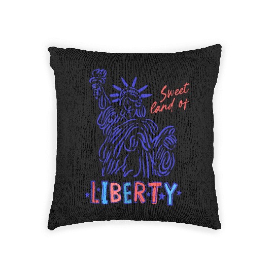 sweet land of liberty Woven Pillows