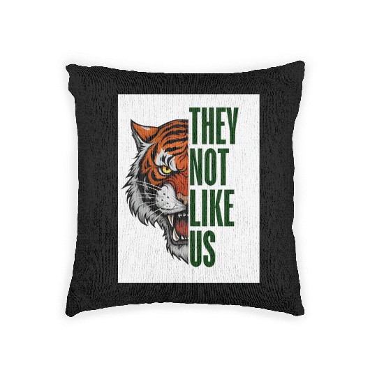 Fearless Tiger - They Not Like Us Woven Pillows