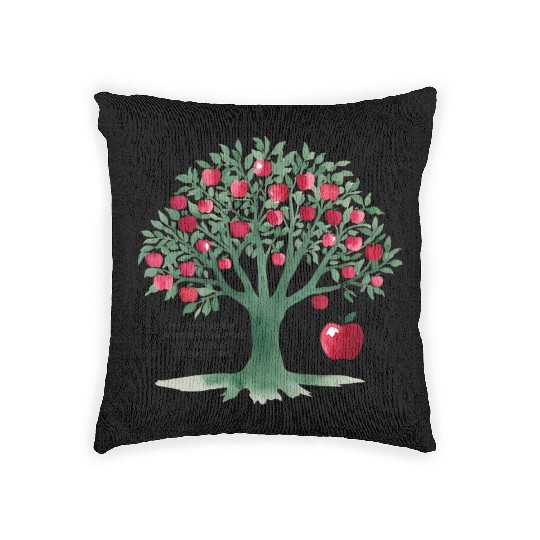 From the apple tree all beginnings Woven Pillows