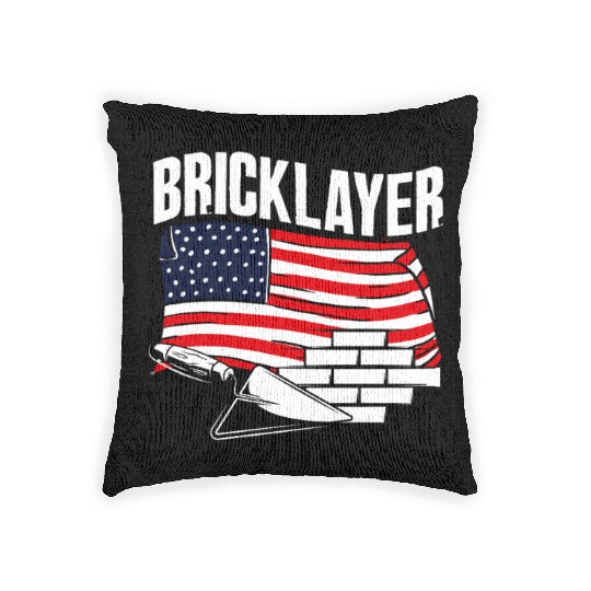 Bricklayer American Pride Craftsmanship Tribute Woven Pillows