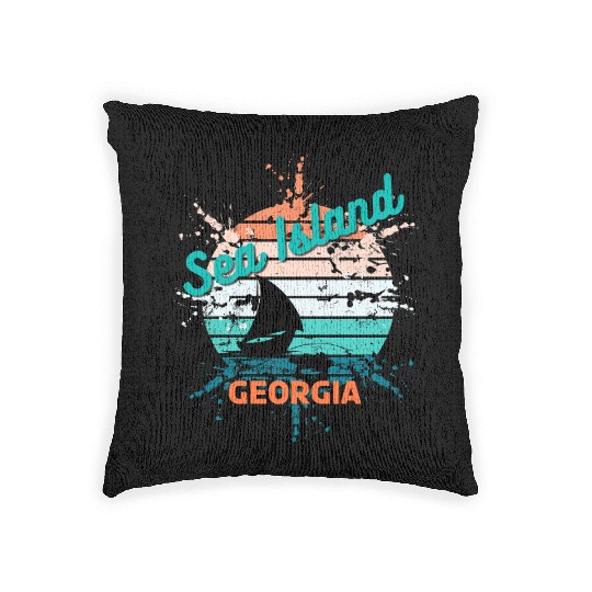 Seaside Serenity Georgia Graphic Woven Pillows