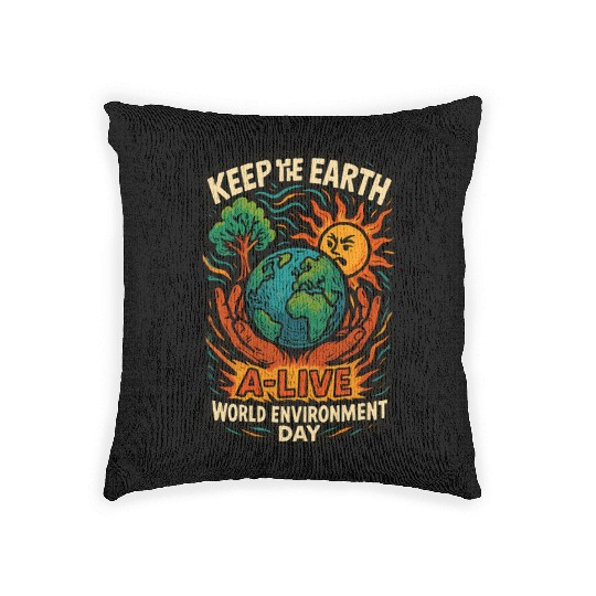Earth Guardian World Environment Day Woven Pillows