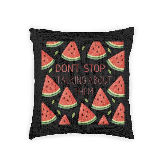 watermelon triangles Woven Pillows