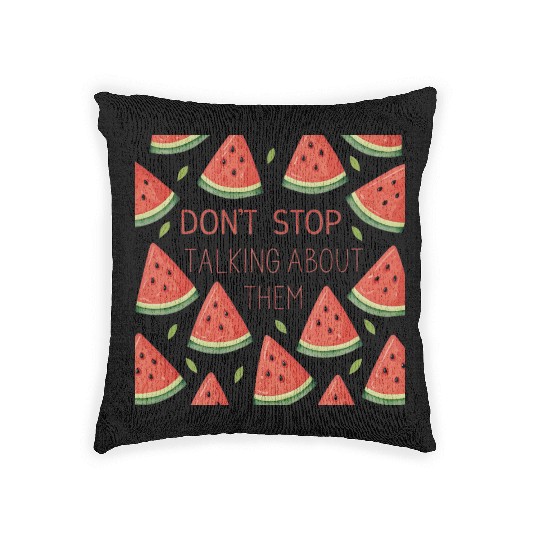 watermelon triangles Woven Pillows