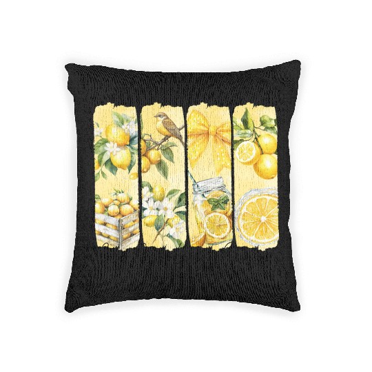 Summer Lemon Easy Peasy Woven Pillows