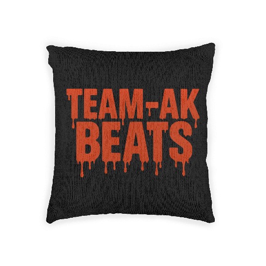 Red TEAM-AK BEATS Woven Pillows
