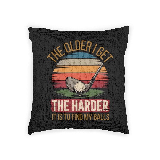 Golf Funny Dad Joke Woven Pillows