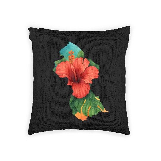 Floral Spirit of Guyana – Hibiscus Edition Woven Pillows