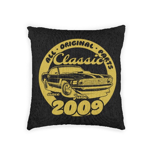 16th birthday Musclecar - Classic since 06/2009 Woven Pillows