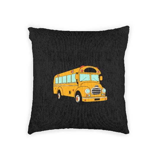 Welcome Back to School Bus Woven Pillows