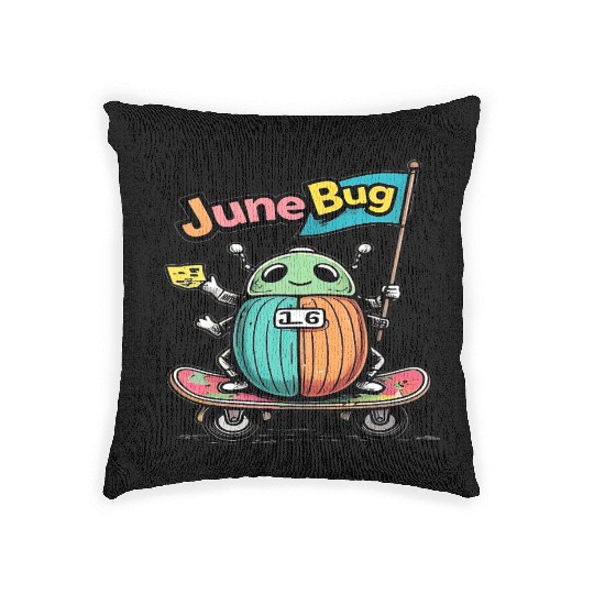 Bug Race Insect Racing Theme Woven Pillows