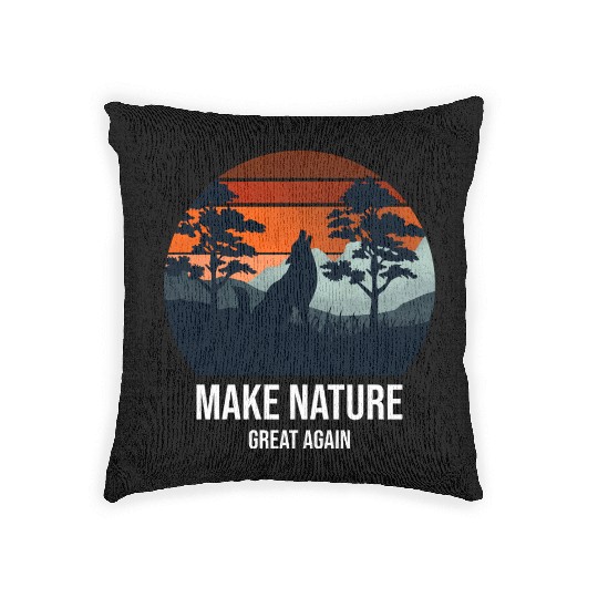 Make Nature Great Again Wilderness Woven Pillows