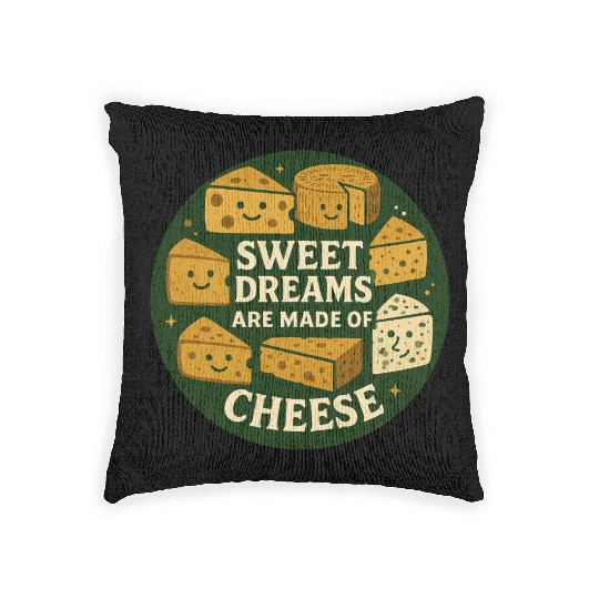 Sweet Dreams are Made of Cheese Woven Pillows