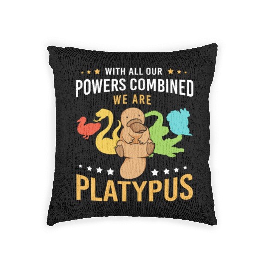 Animal Lover Platypus Woven Pillows