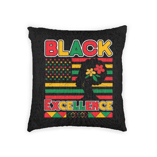 Black Pride Black Excellence Juneteenth Woven Pillows