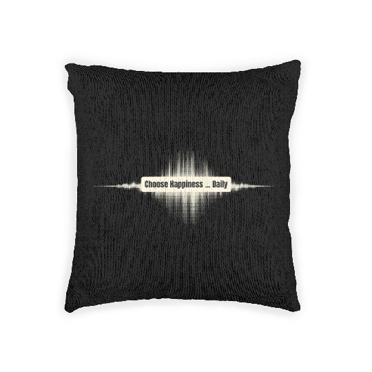 Choose Happiness Soundwave - Music Therapy Gift Woven Pillows