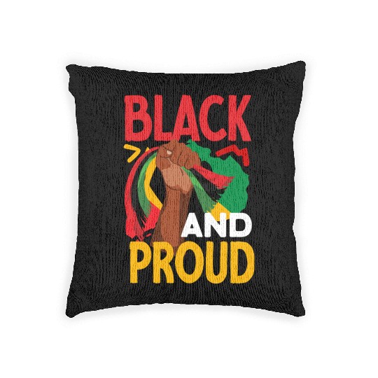 Juneteenth Black And Proud Woven Pillows