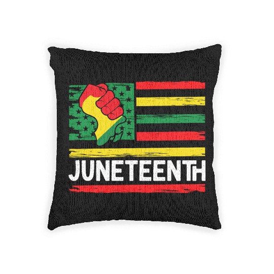 Freedom Day Juneteenth Black And Proud Woven Pillows
