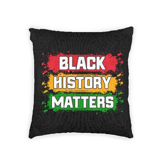 Juneteenth Pride Black History Matters Woven Pillows