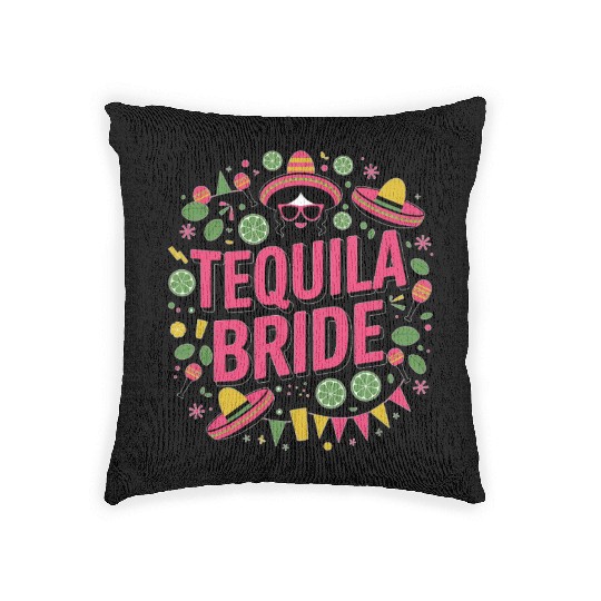 Tequila Bride Tribe - Bachelorette party Woven Pillows