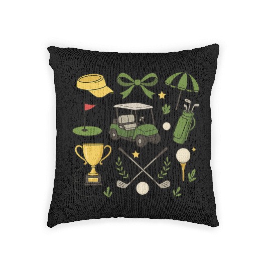 Preppy Golf Coquette Golf Woven Pillows