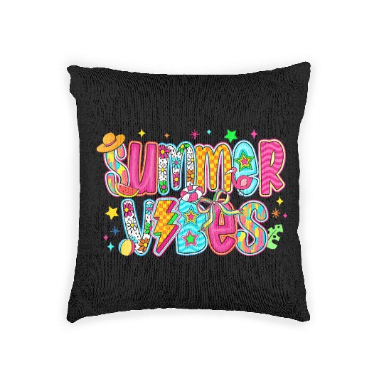 Neon Summer Vibes Woven Pillows