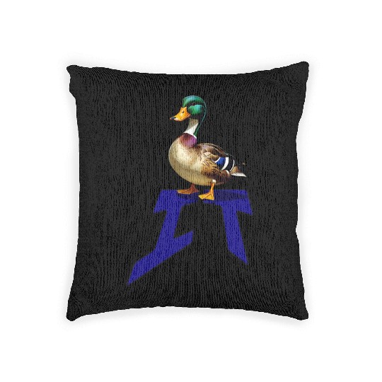 Mallard Duck on the word IT Woven Pillows
