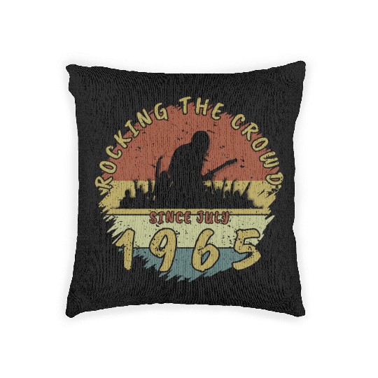 60th Birthday Rocking The Crowd GIT 07/1965 Woven Pillows