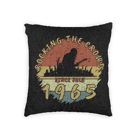 60th Birthday Rocking The Crowd GIT 07/1965 Woven Pillows