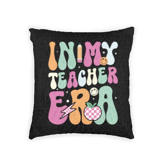 In My Teacher Era, Teacher Appreciation Gift Woven Pillows