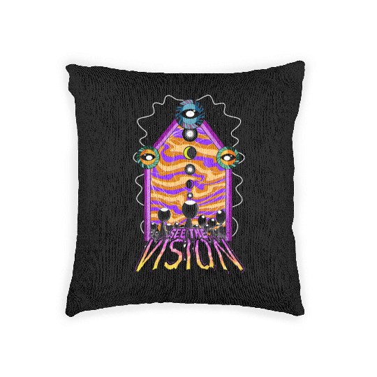 SEE THE VISION: PSYCHEDELIC PINK/YELLOW Woven Pillows