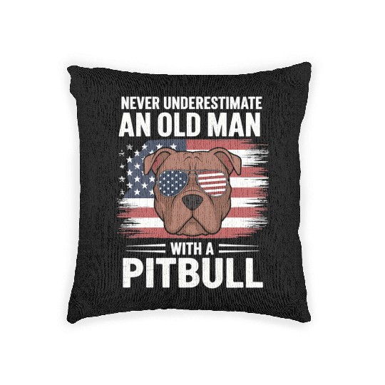 Pitbull & Veteran Pride Woven Pillows