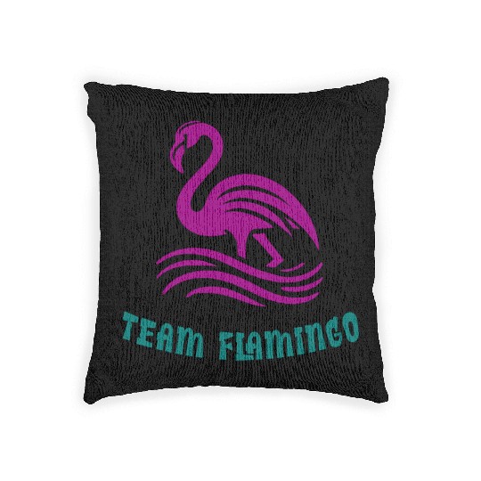 Team Flamingo Woven Pillows