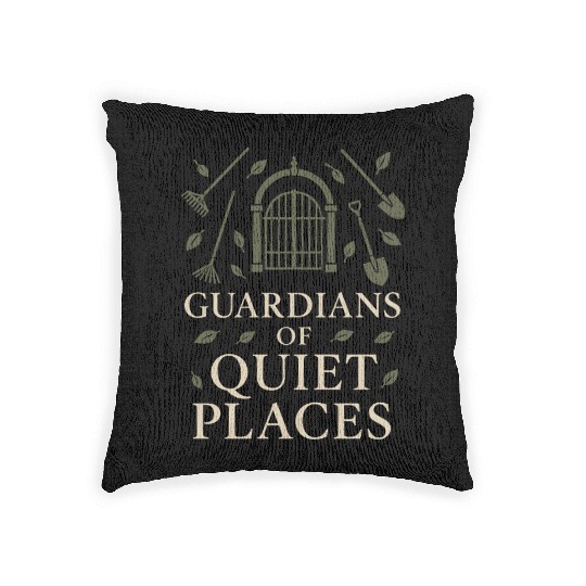 Cemetery Worker Groundskeeper Graveyard Memorial Woven Pillows