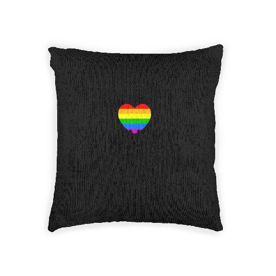 I love my daughter & her girlfriend gay rights Woven Pillows