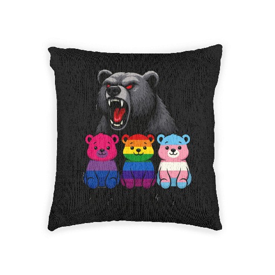 Mama Bear Pride Cubs Woven Pillows