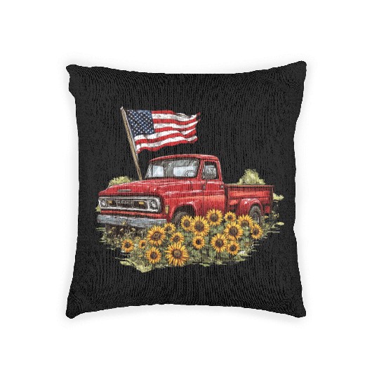 American Flag Woven Pillows