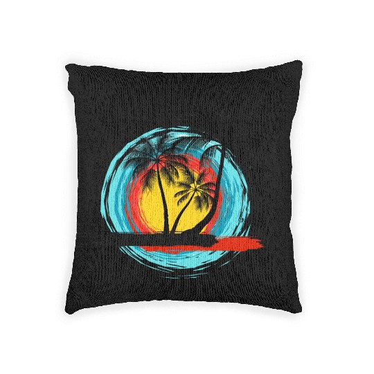 Hello summer paradise on women's premium Woven Pillows