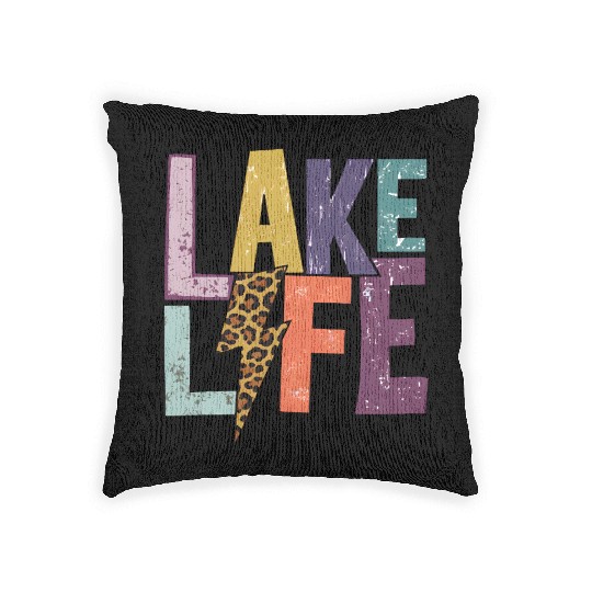 Lake Life bolt Woven Pillows