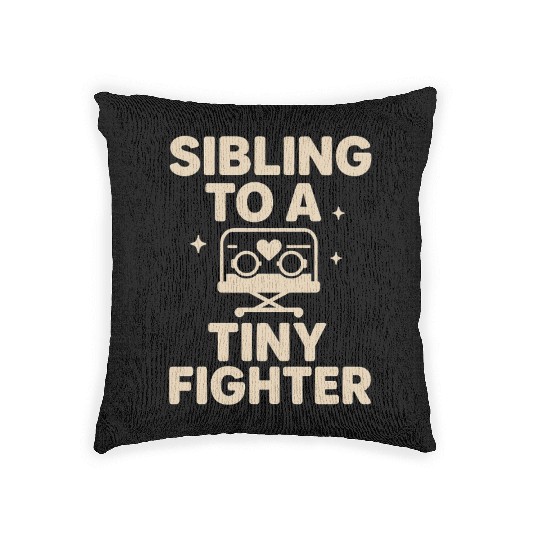 NICU Sibling Preemie Big Brother Big Sister Woven Pillows