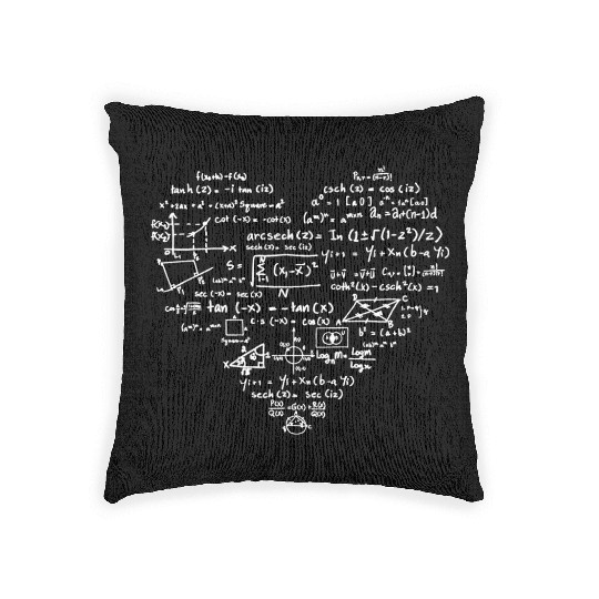 I Love Math Science Math Teacher Student Woven Pillows