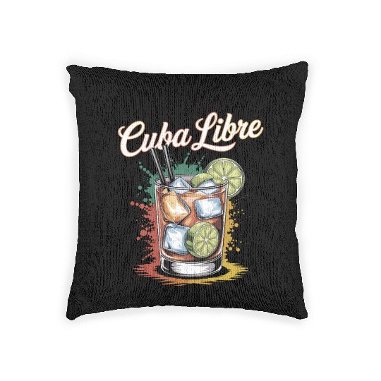 Blutgruppe Cuba Libre Cocktail Bartender Woven Pillows