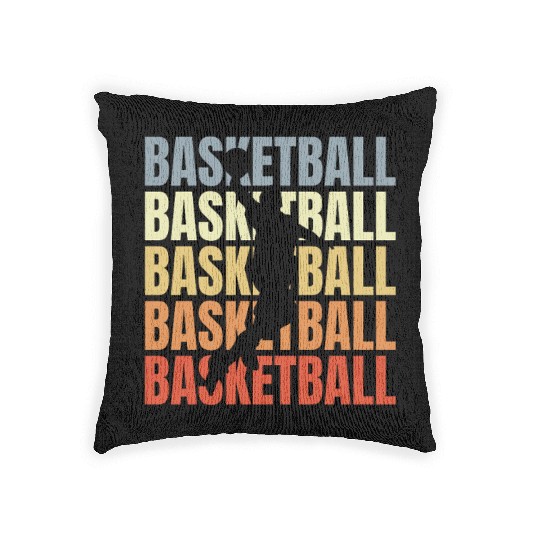 Vintage Basketball Woven Pillows