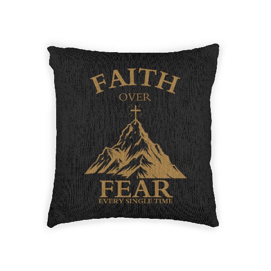 Faith Over Fear Woven Pillows