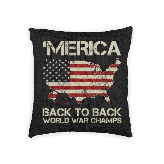 Merica Back to Back Champs Woven Pillows