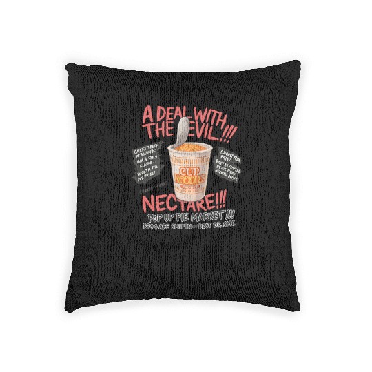 A Deal with Noodle – Cup Noodle Street Art Design Woven Pillows