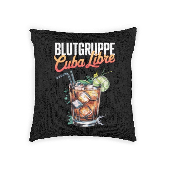 Blutgruppe Cuba Libre Cocktail Bartender Woven Pillows