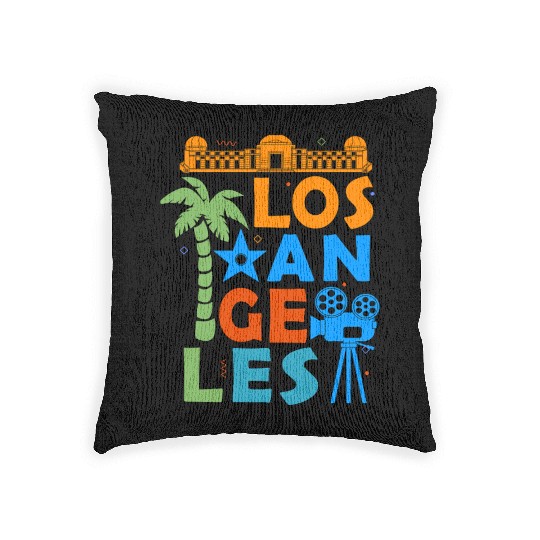 Los Angeles California Men Women Hollywood Woven Pillows