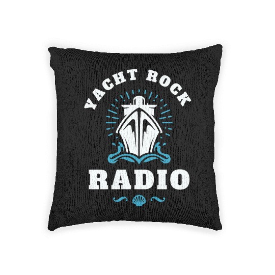 YACHT ROCK - WHITE LETTERS Woven Pillows