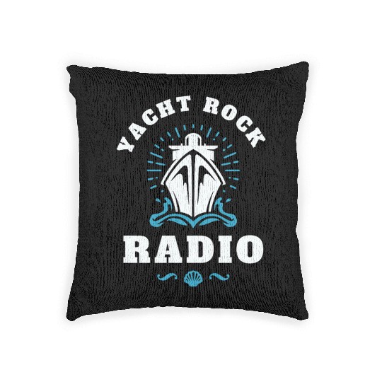 YACHT ROCK - WHITE LETTERS Woven Pillows